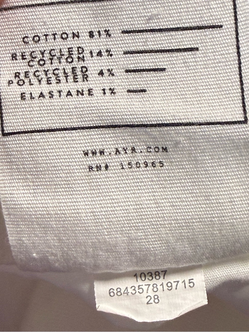 AYR The Just Right White Denim Shorts | Size 28 - Picture 8 of 8